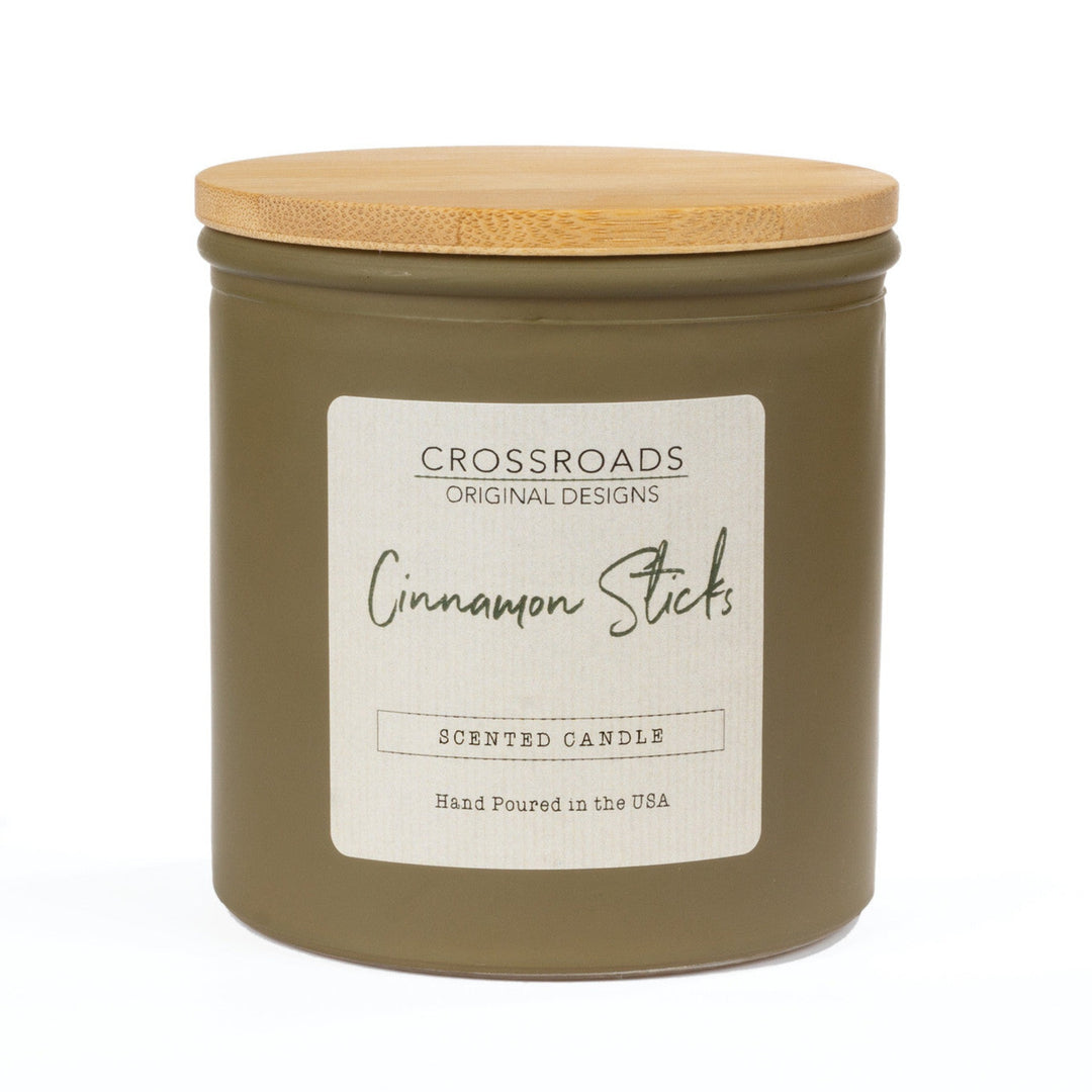 Cinnamon Sticks Colored Glass Candle