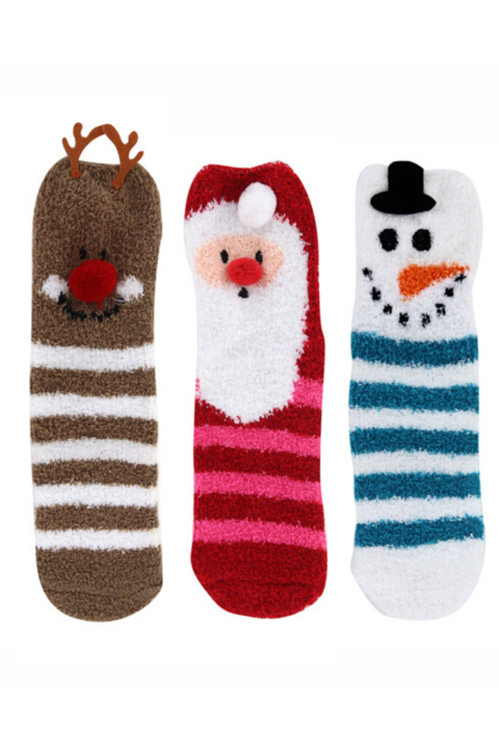 Cozy Cuties Fuzzy Holiday Socks