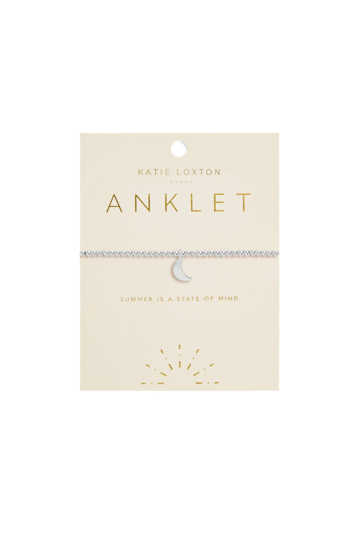 Silver Moon Anklet
