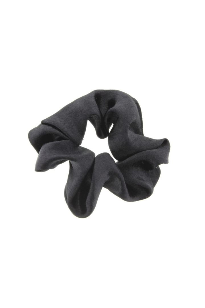 Black Satin Scrunchie