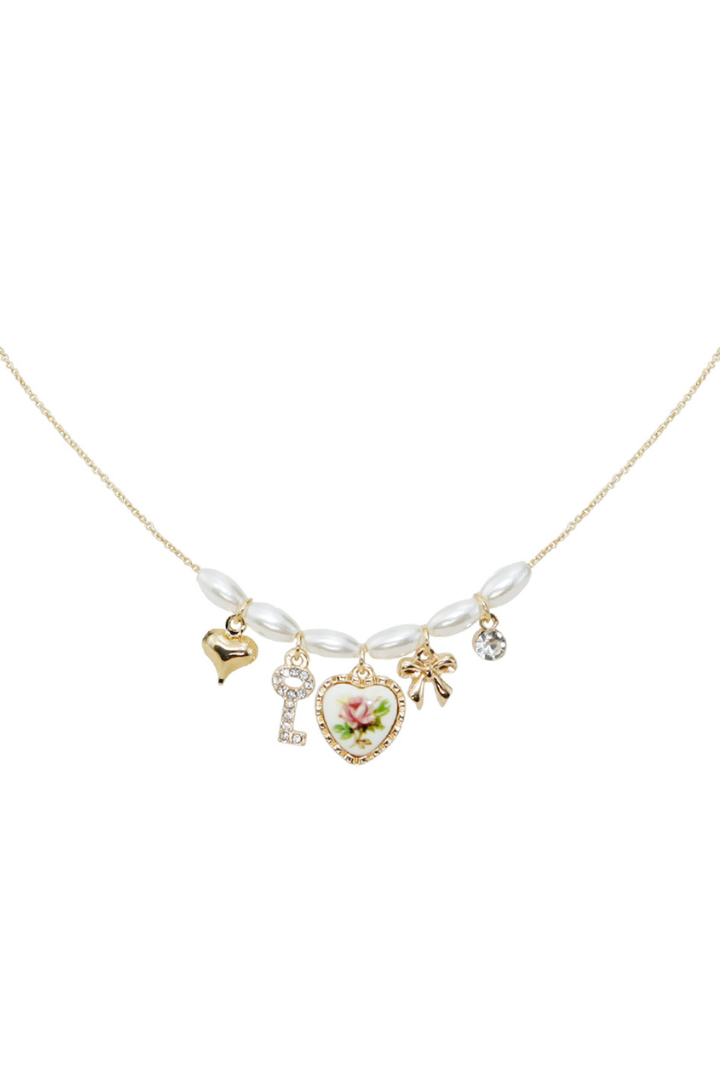 Heart Multi Charm Necklace