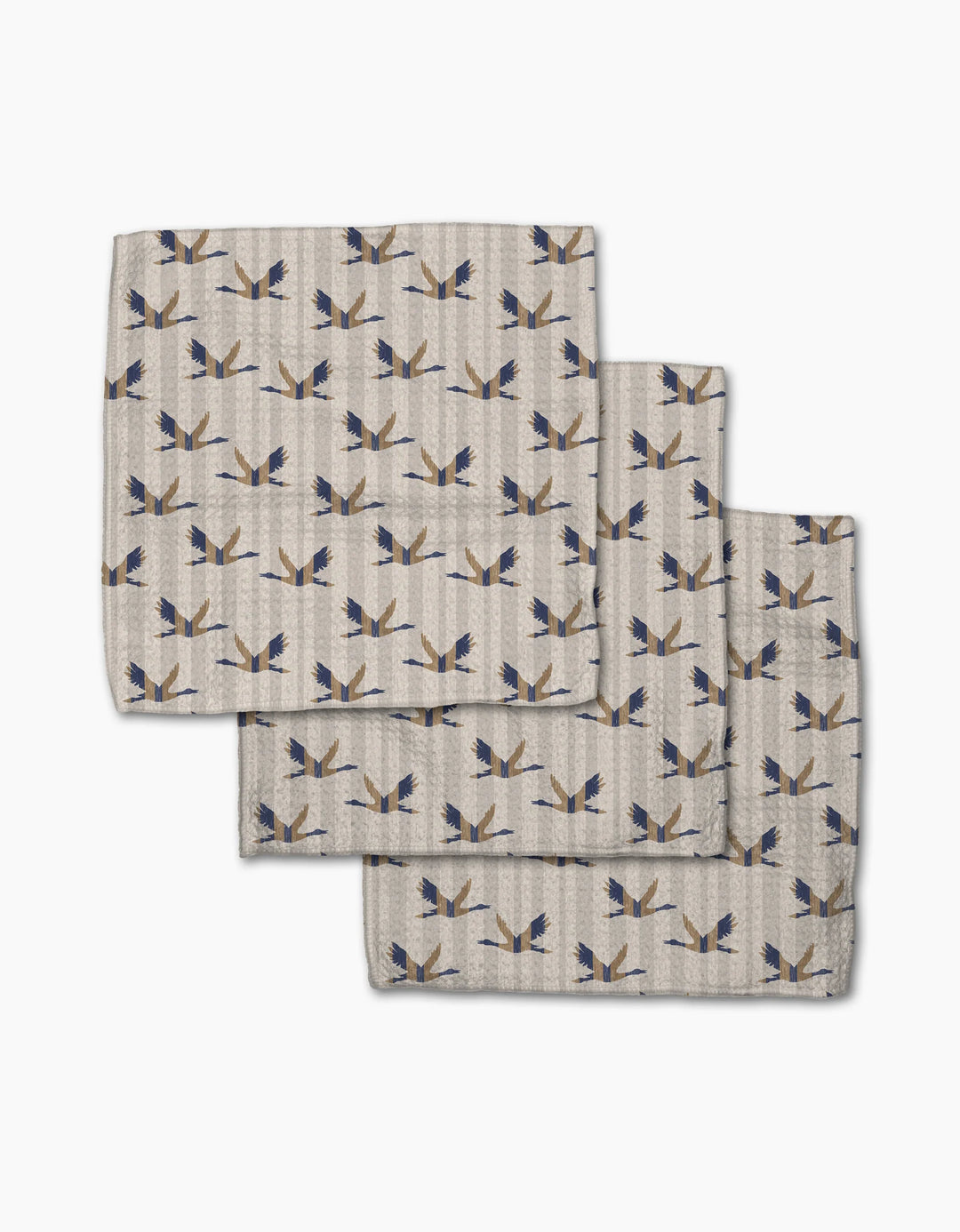Geometry Striped Nautical Birds Dishcloth Set