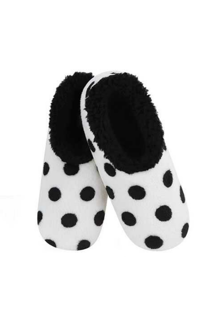 Black & White Snoozie Slippers