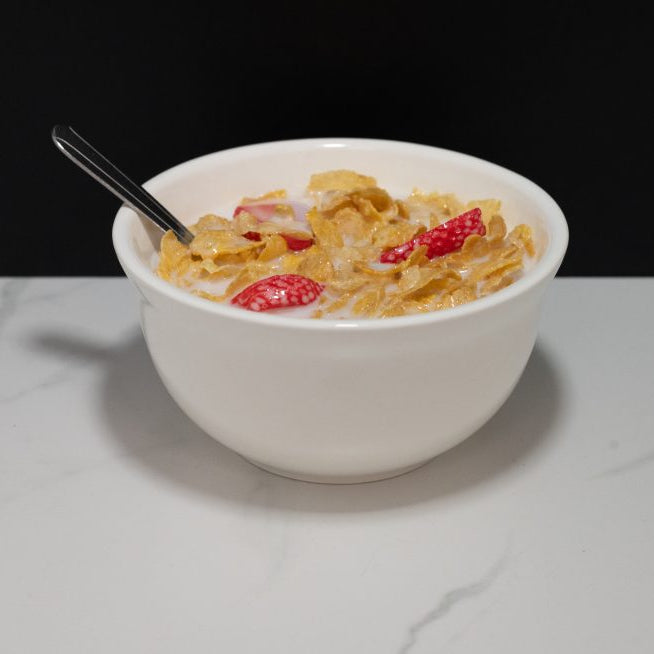 Faux Cornflakes With Strawberries