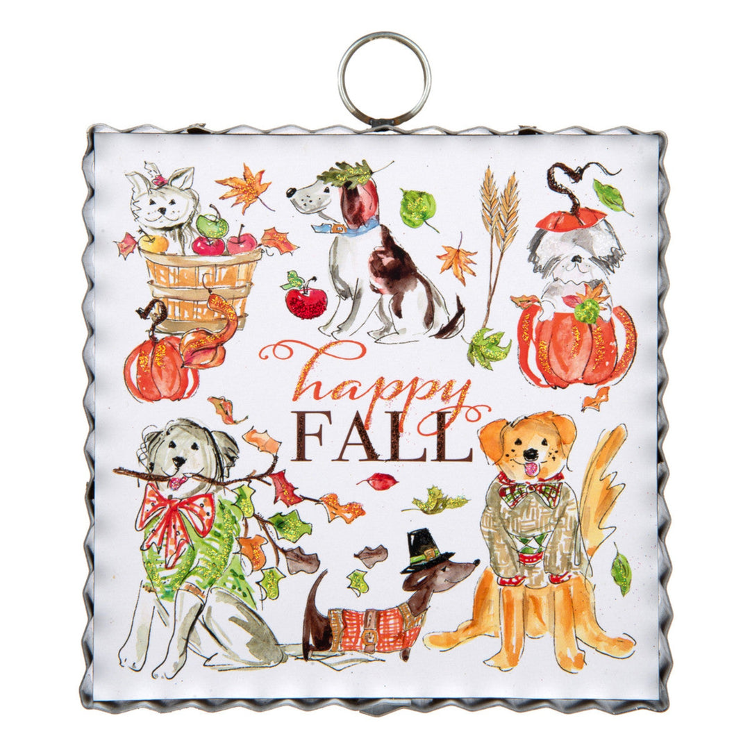 Happy Fall Puppy Mini Print