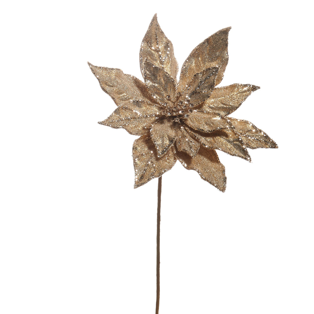 Soft Champagne Poinsettia Stem
