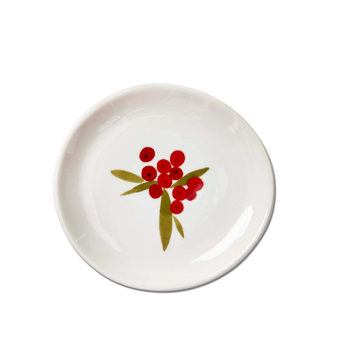 Red Sprig Appetizer Plate