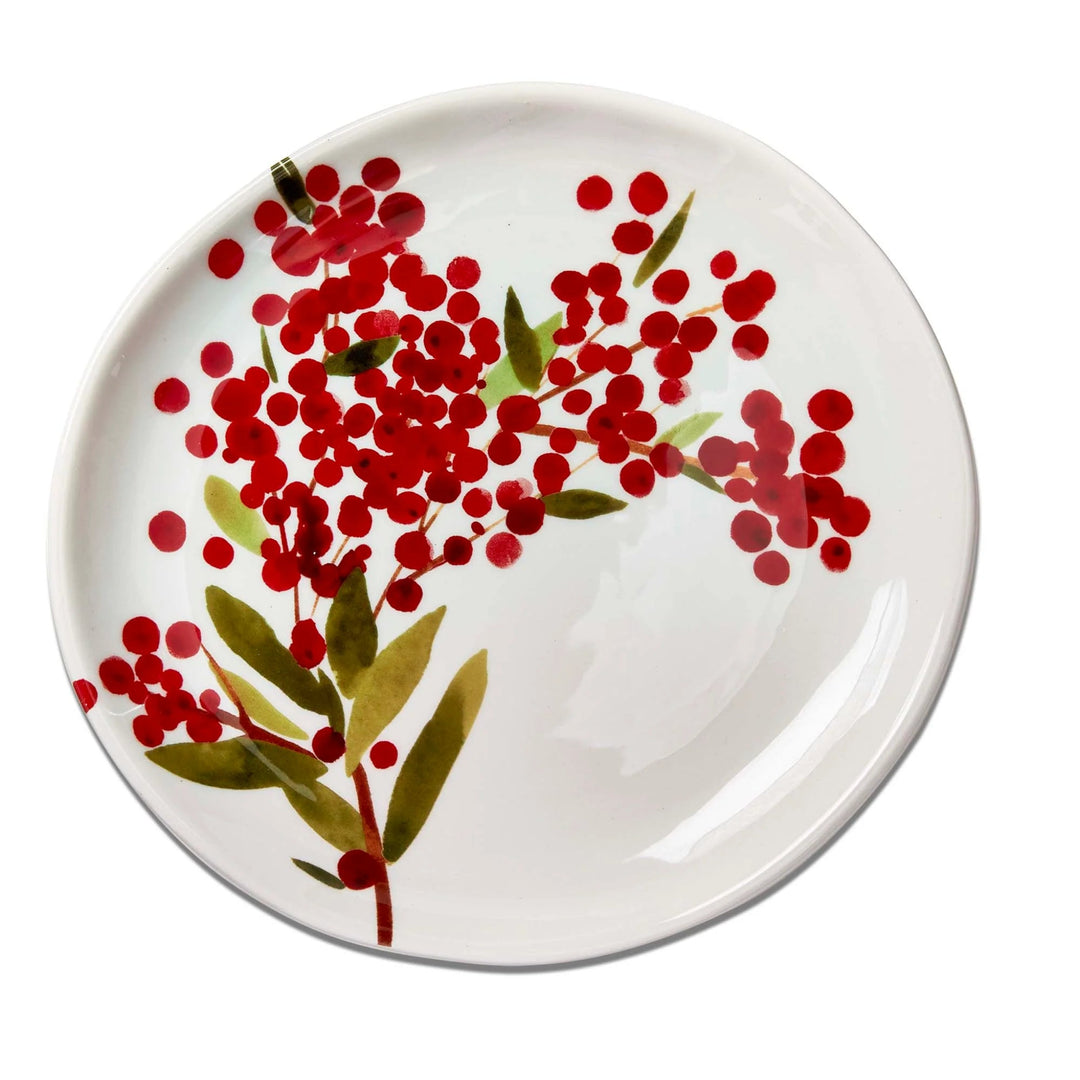 Red Sprig Salad Plate