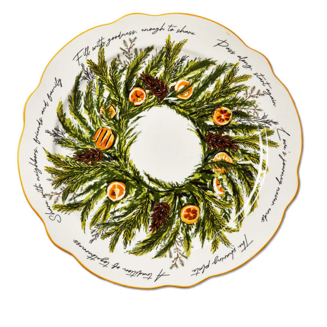 Holiday Citrus Grove Giving Plate