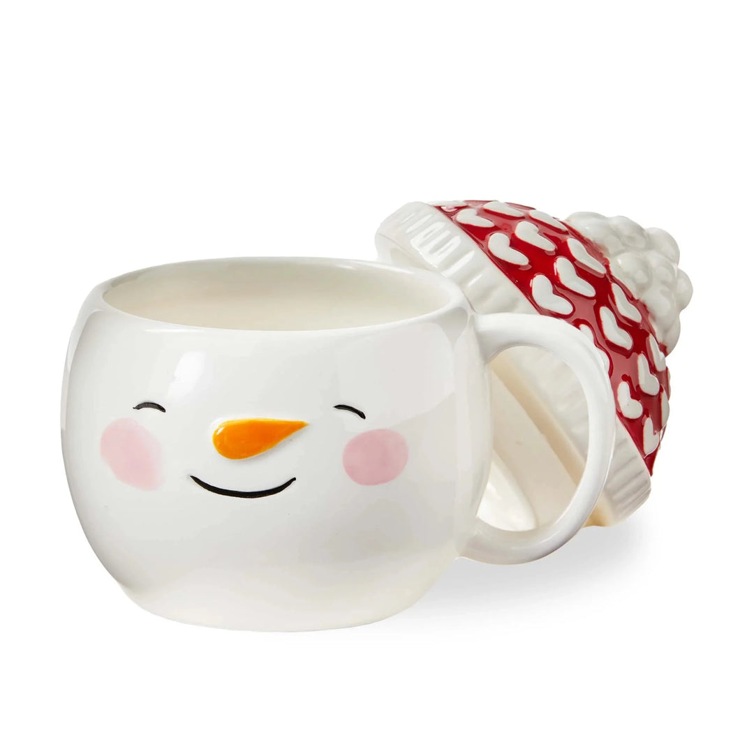 Holiday Cheer Snowman Mug & Lid Set