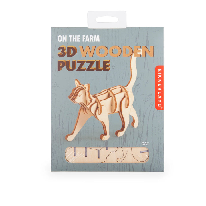 3D Wooden Cat Puzzle