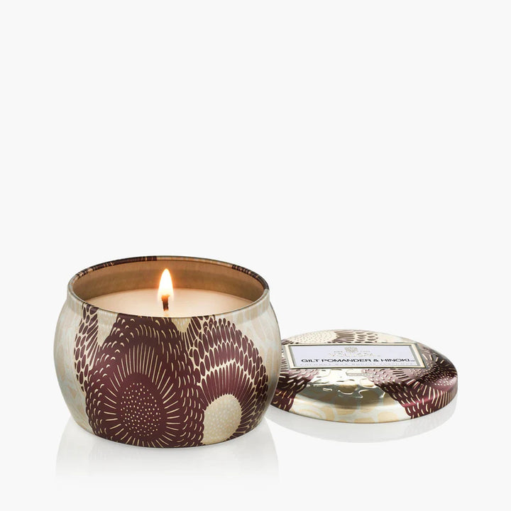 Voluspa Gilt Pomander & Hinoki Candle