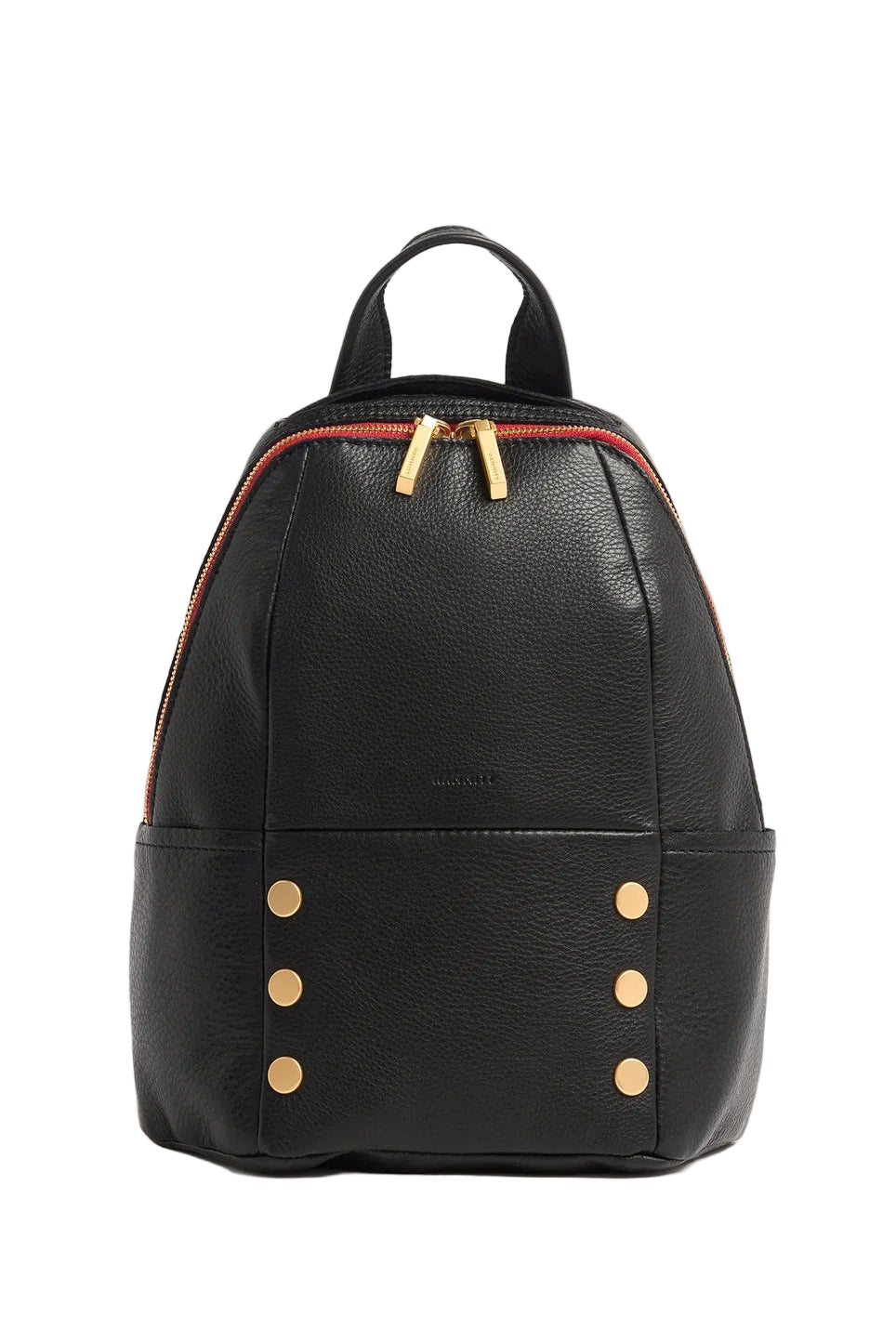 Hammitt Hunter Med - Black/Brushed Gold Red Zip