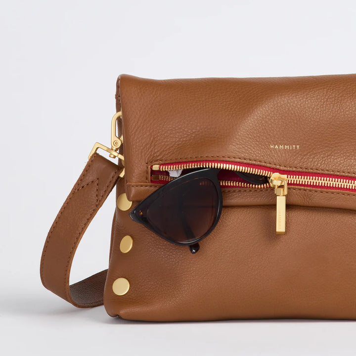 Hammitt Vip Med - Mahogany/Brushed Gold Red Zip
