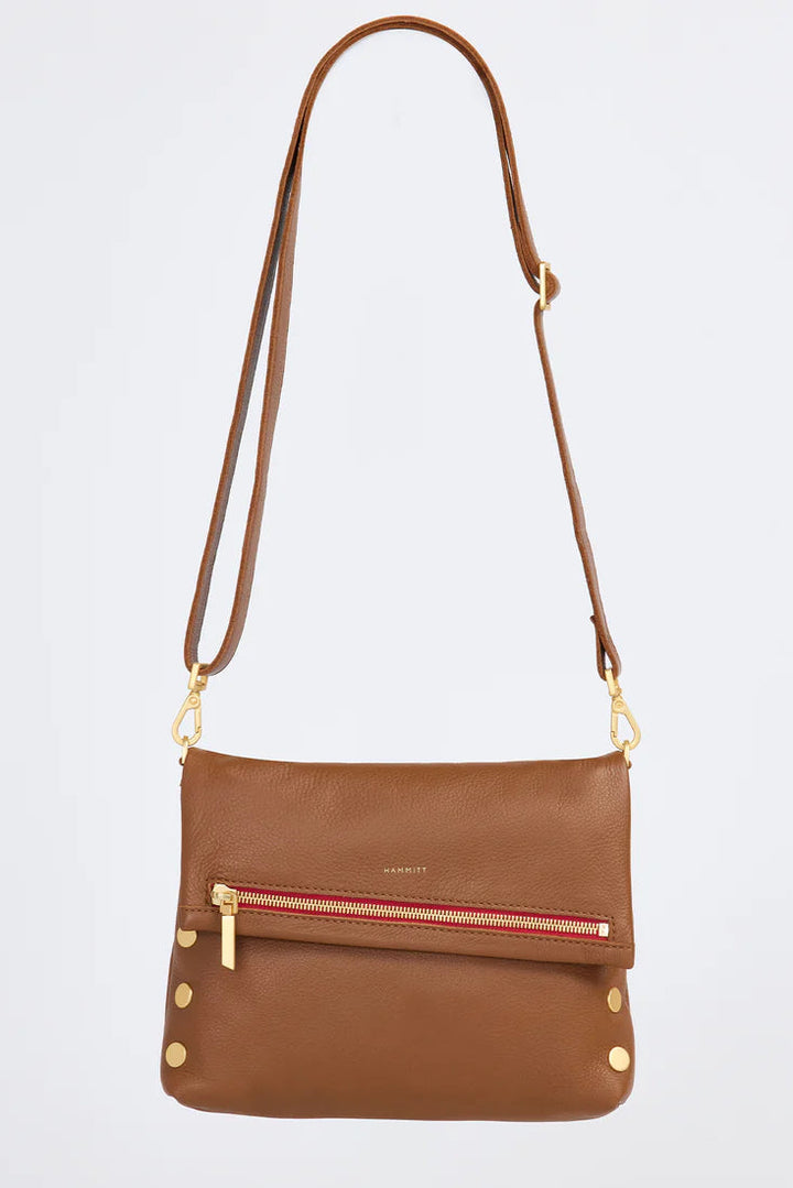 Hammitt Vip Med - Mahogany/Brushed Gold Red Zip
