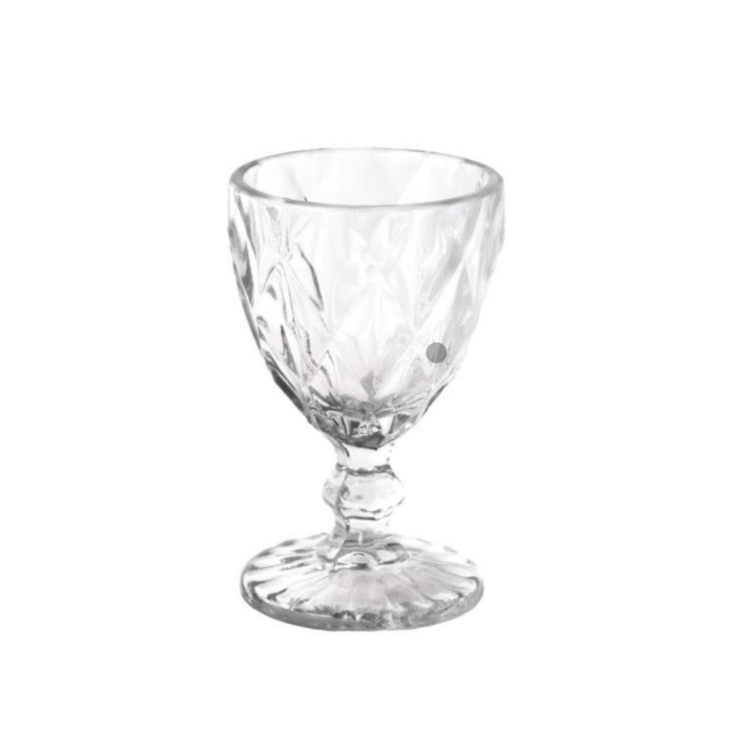 Diamond Patterned Glass Goblet