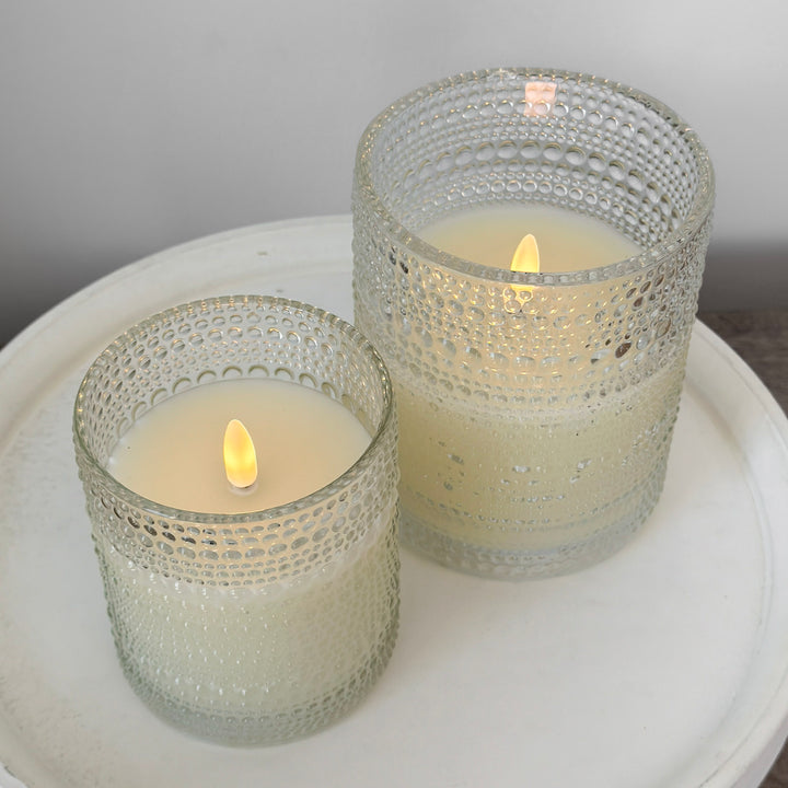 Bubble Glass Flame Candle