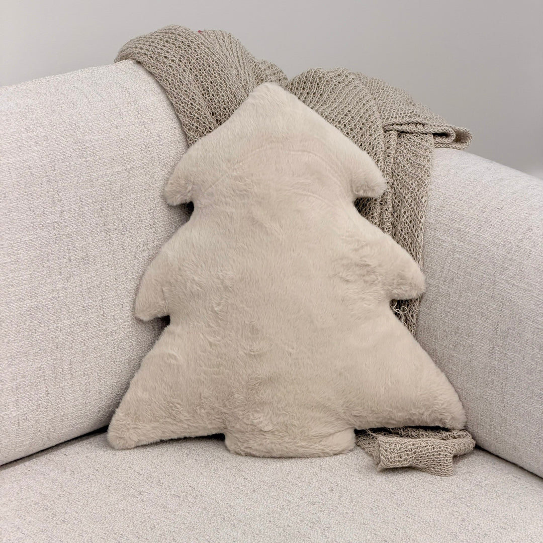 Plush Fur Tree Shaped Pillow