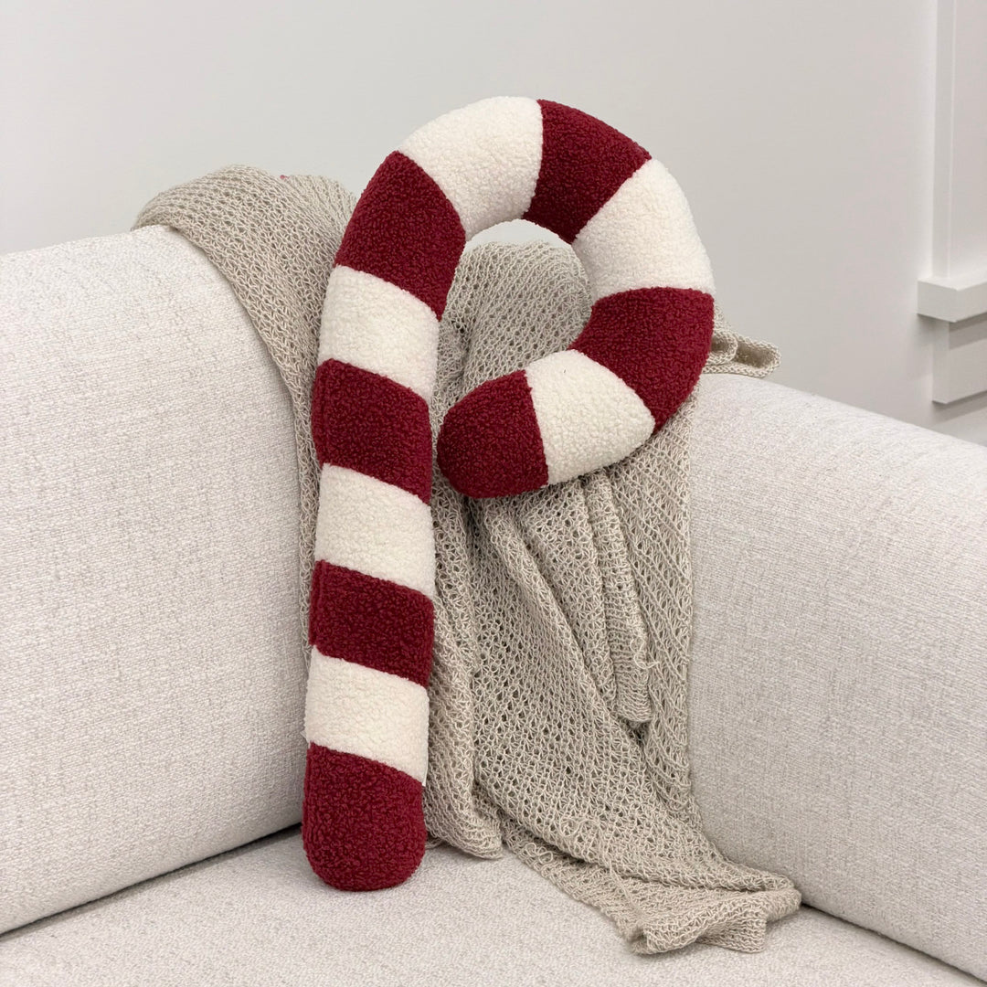 Candy Cane Plush Pillow