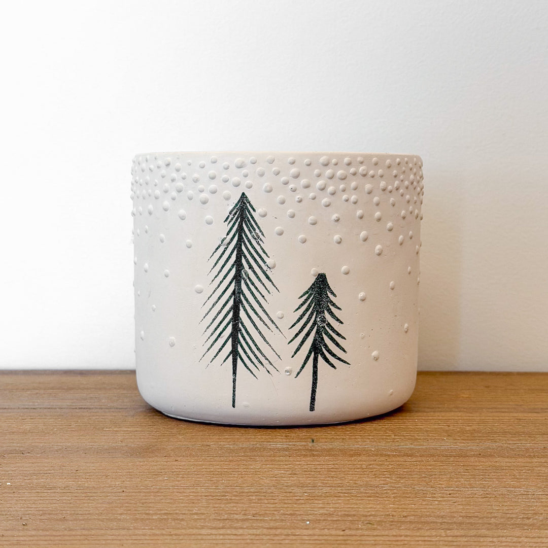 Snowfall In The Forest Planter