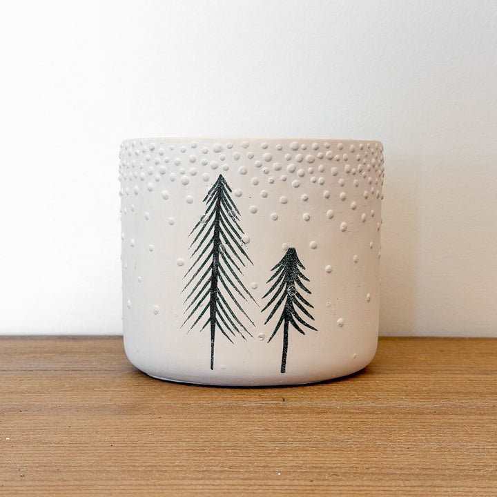 Snowfall In The Forest Planter