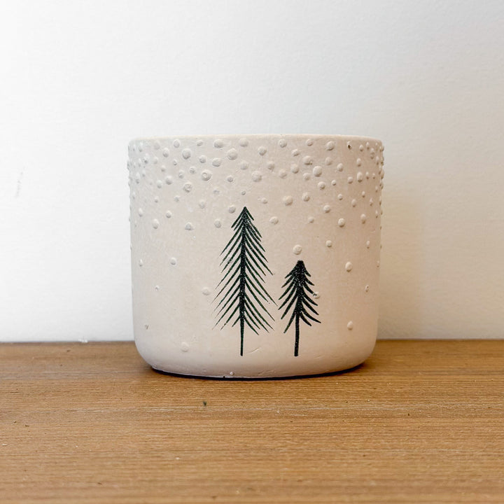 Snowfall In The Forest Planter