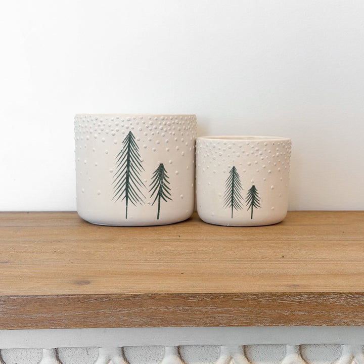 Snowfall In The Forest Planter