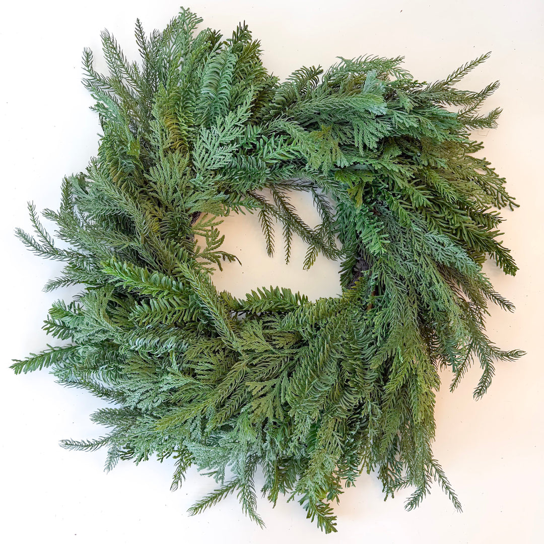 Real Touch Cedar Mixed Pine Juniper Wreath