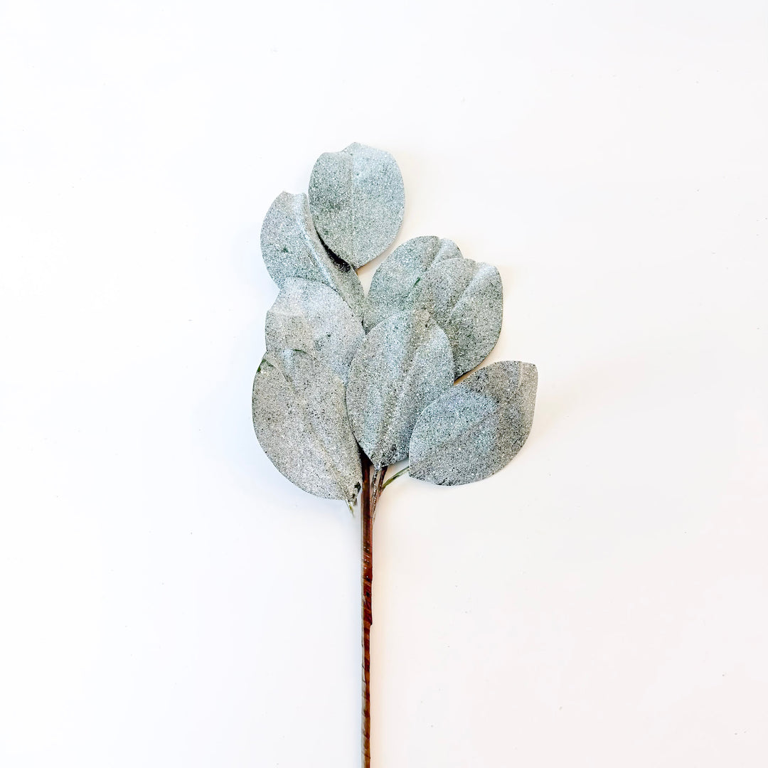Iced Magnolia Leaf Spray