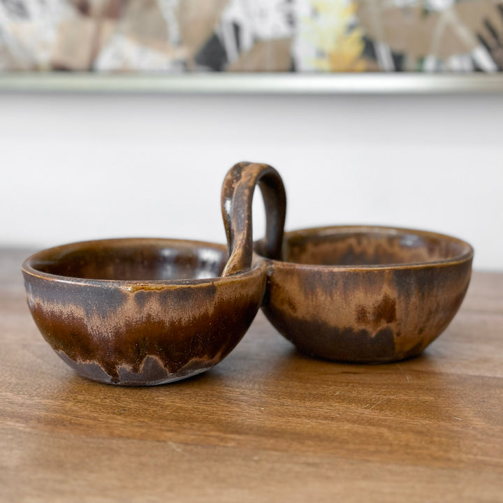 Brown Double Handled Dish
