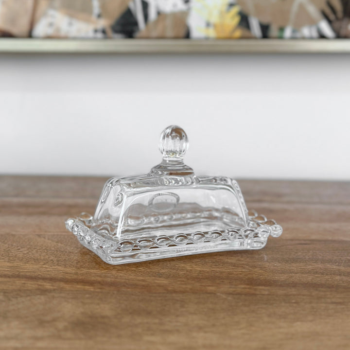 Miniature Ball Rimmed Butter Dish