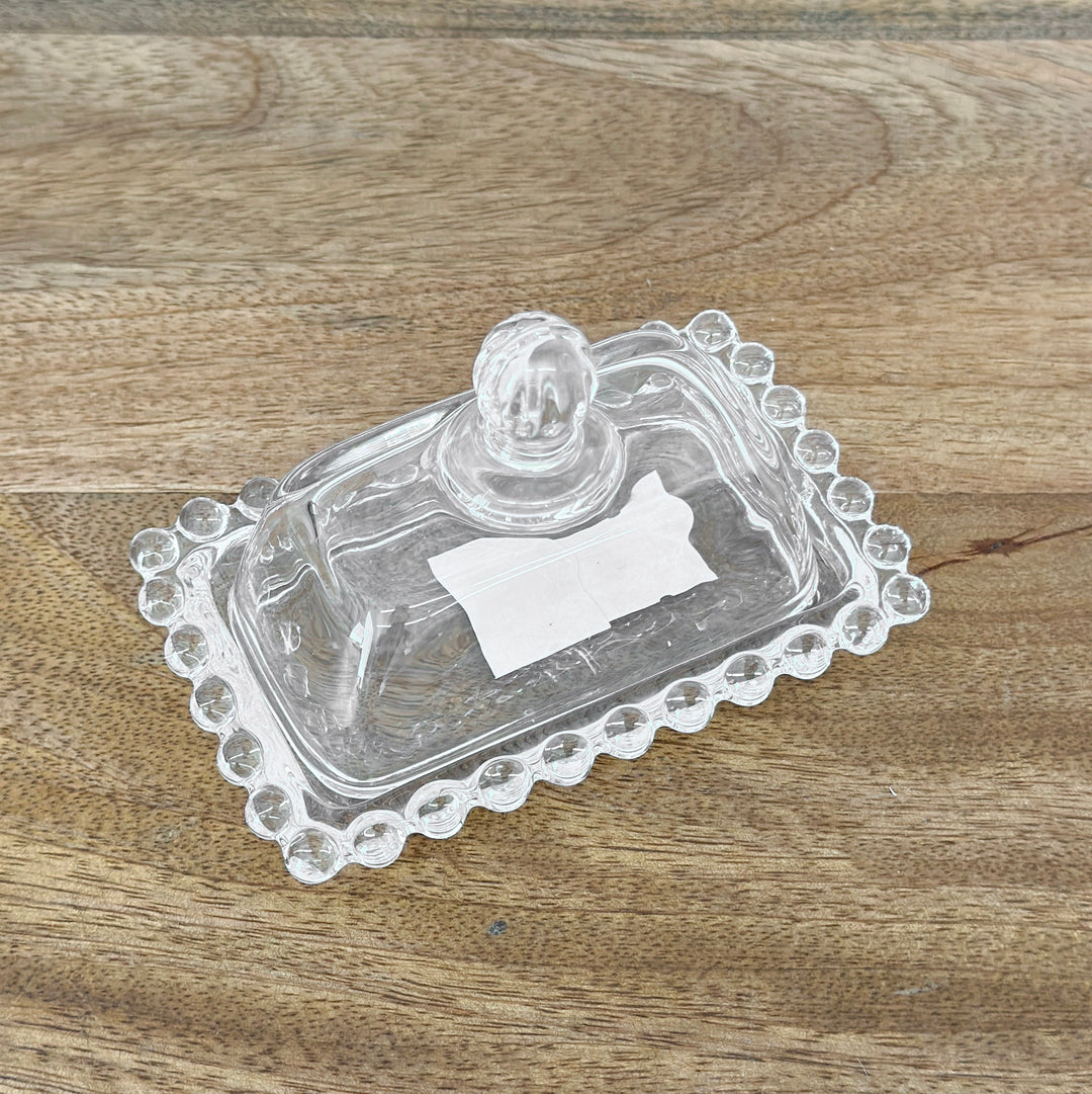 Miniature Ball Rimmed Butter Dish