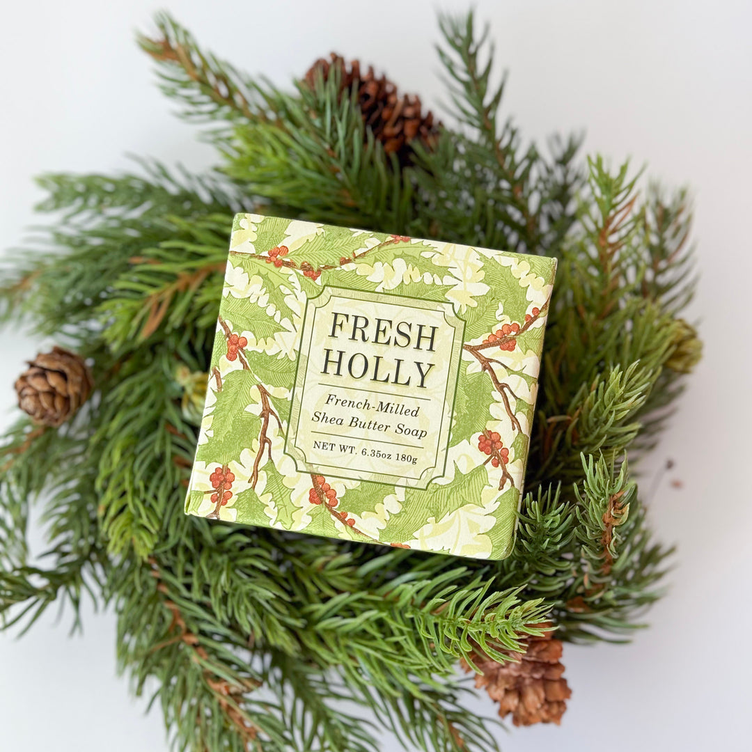 Fresh Holly Wrapped Soap