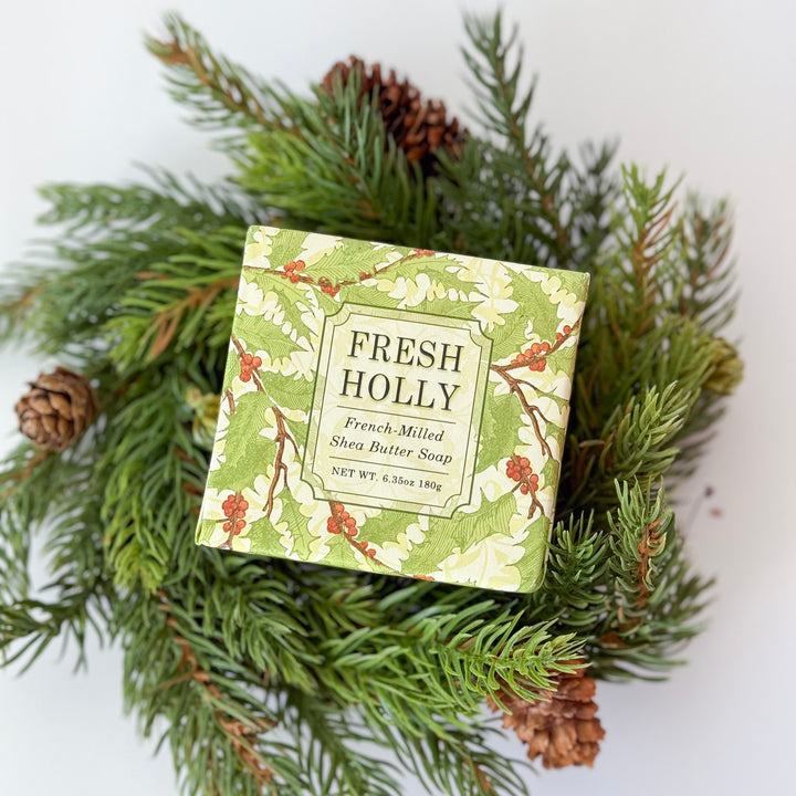 Fresh Holly Wrapped Soap