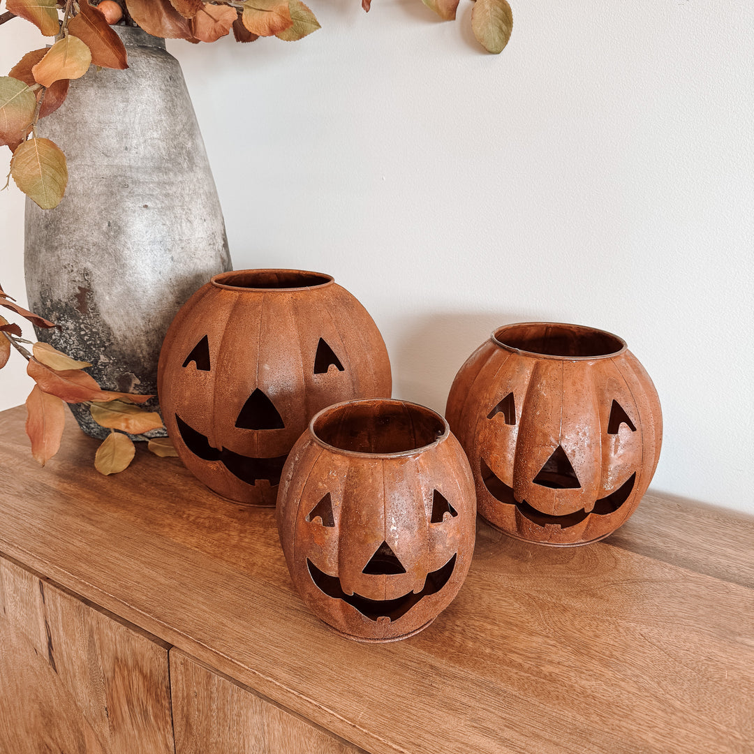 Rustic Jack O Lantern Candle Holder