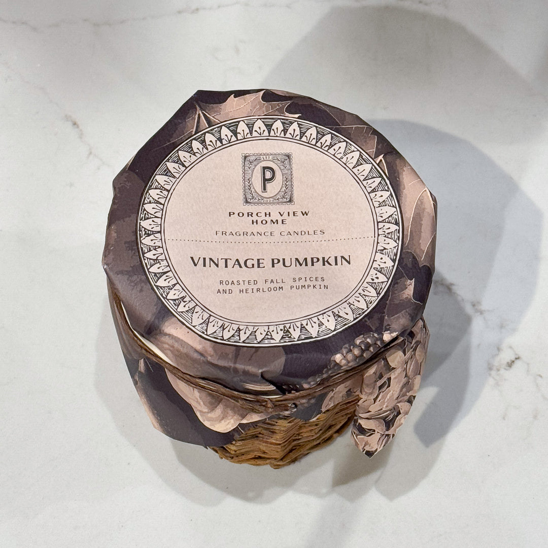 Vintage Pumpkin Willow Candle