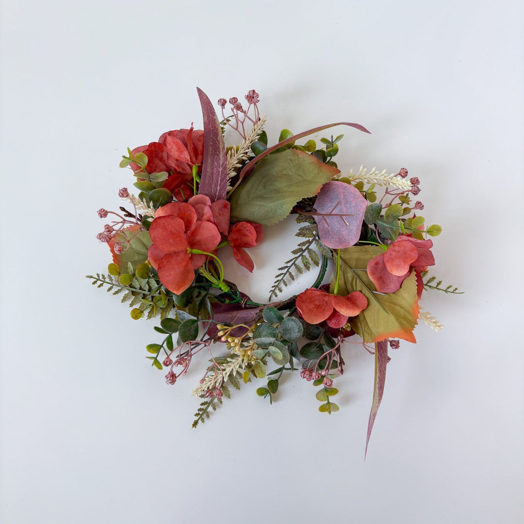 Bright Autumn Hydrangea Candle Ring