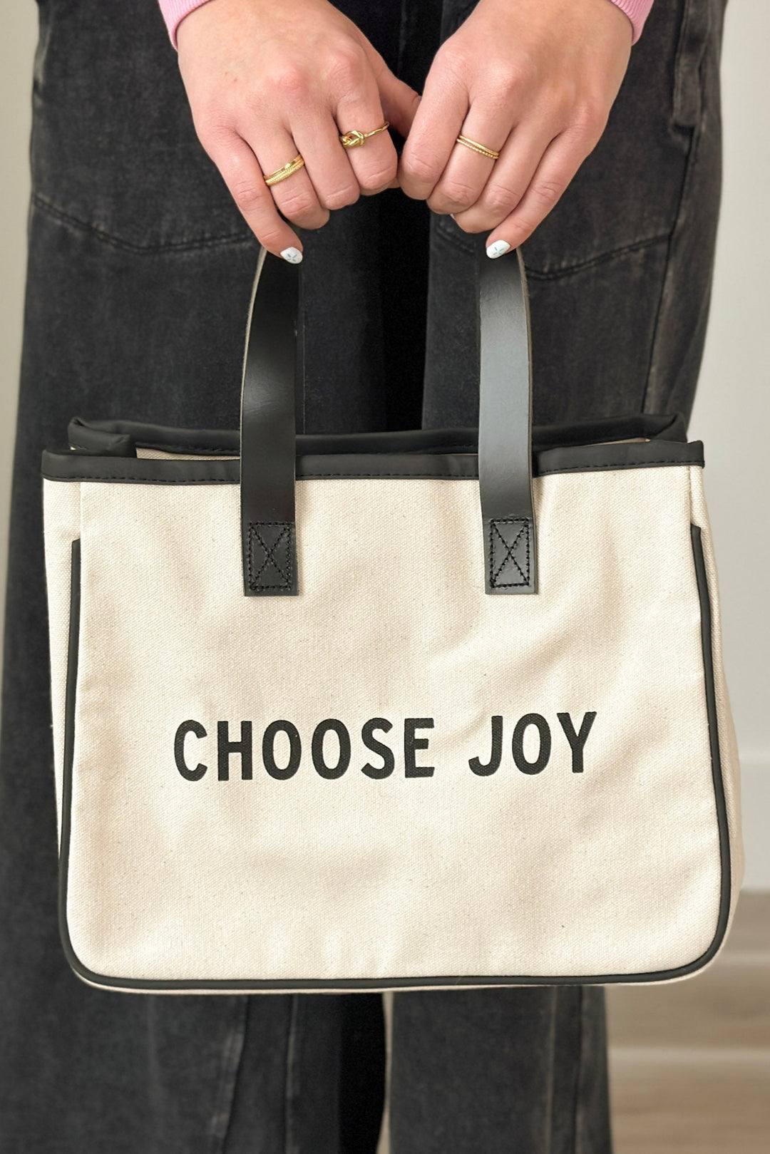 Choose Joy Mini Canvas Tote