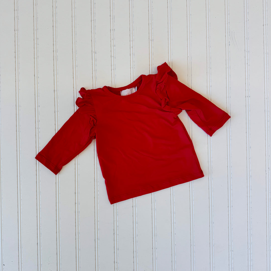 Red Ruffle Tee
