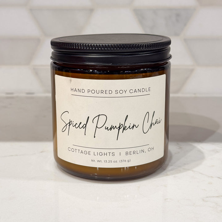 Spiced Pumpkin Chai Amber Soy Candle