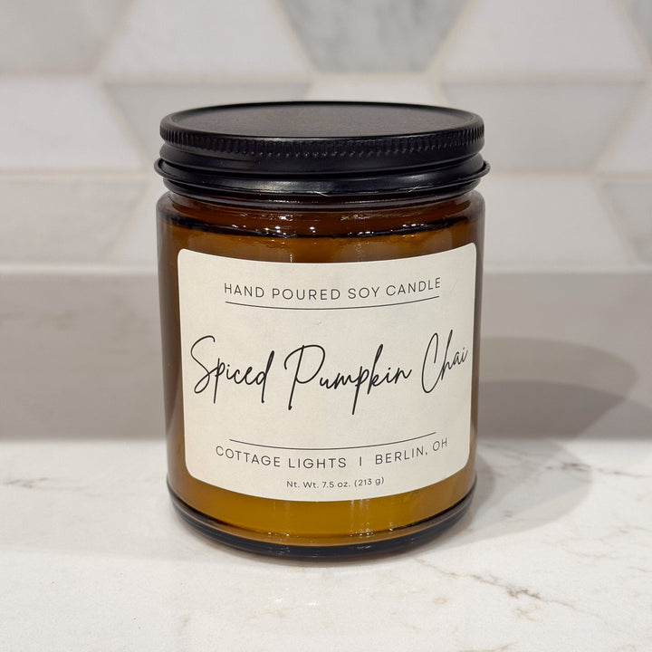 Spiced Pumpkin Chai Amber Soy Candle