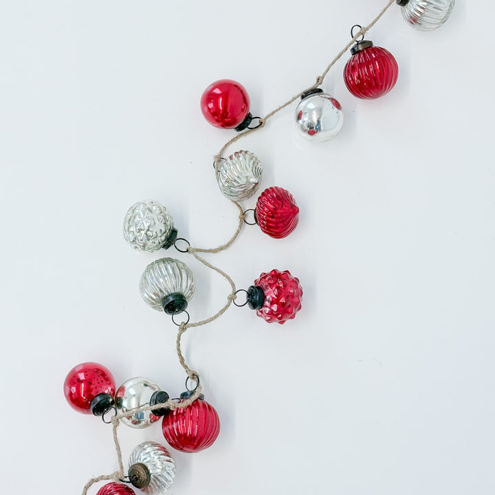 Antiqued Mercury Glass Ornament Garland