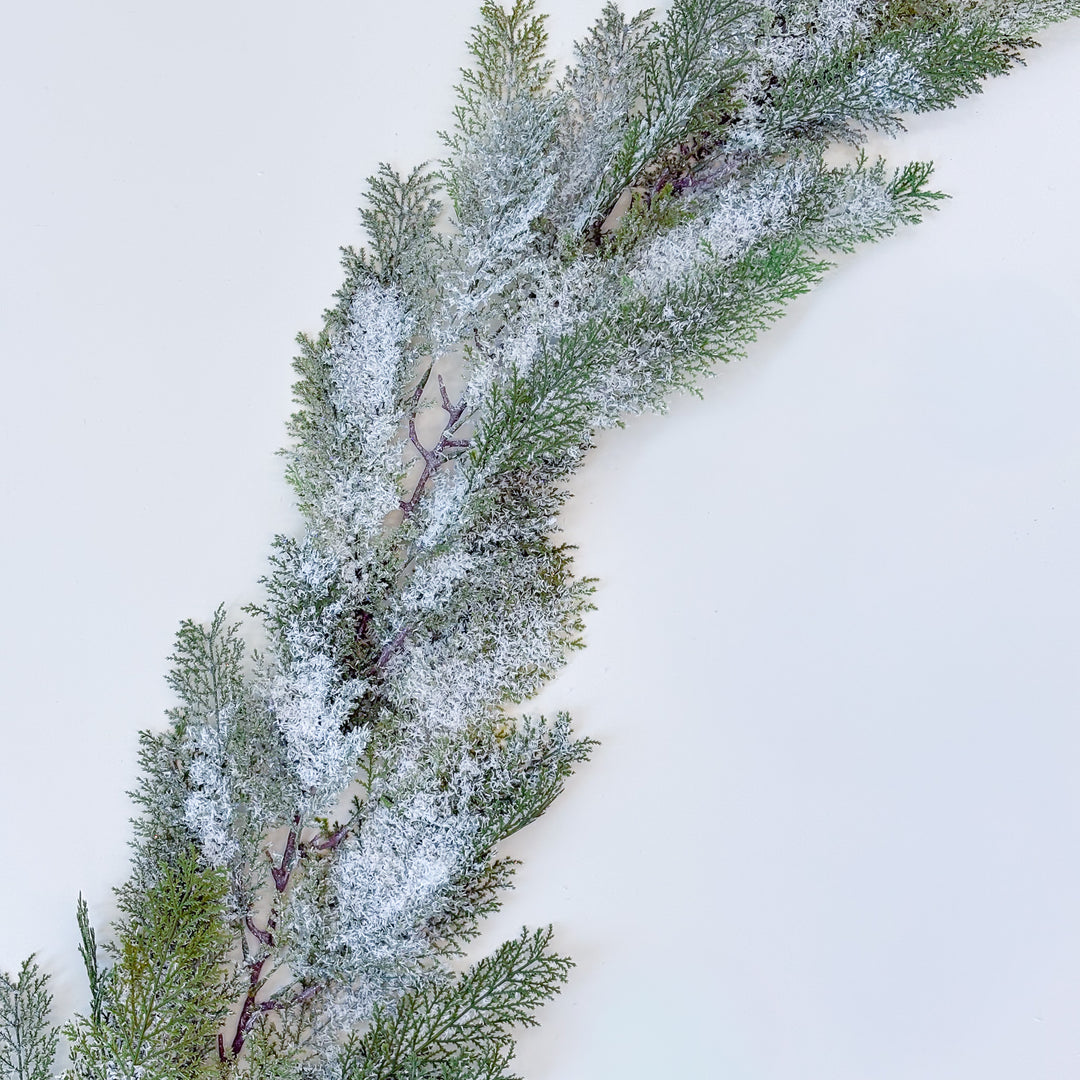 Lush Frosted Cedar Garland