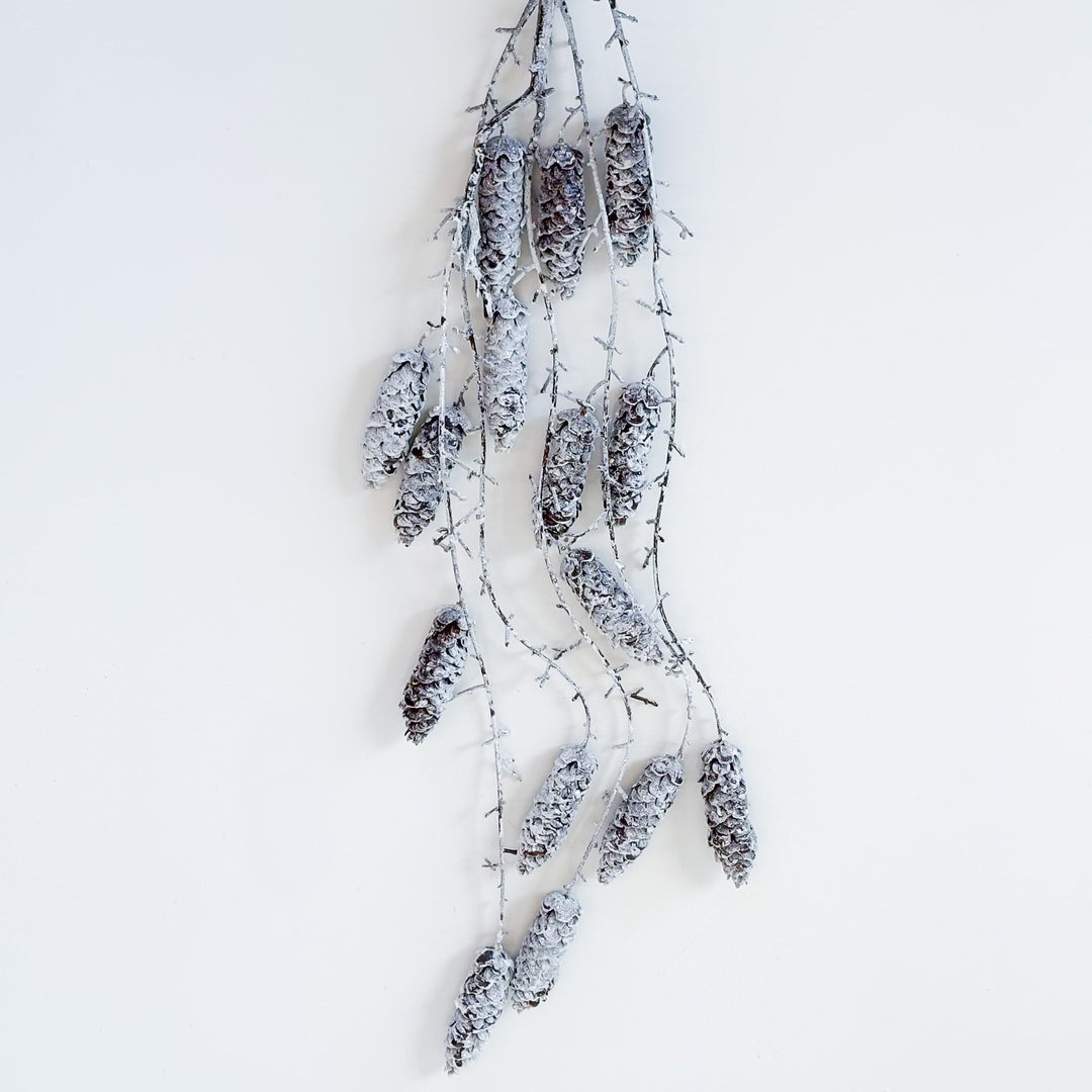 Iced Glitter Pinecone Hanging Drop