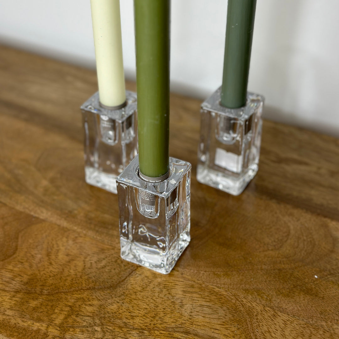 Chunky Glass Taper Holder