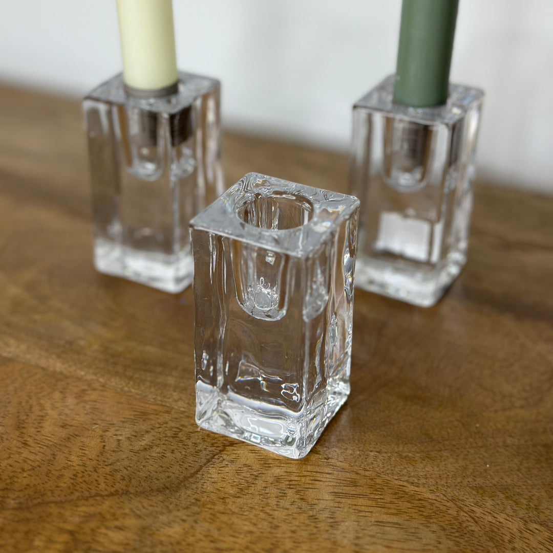 Chunky Glass Taper Holder