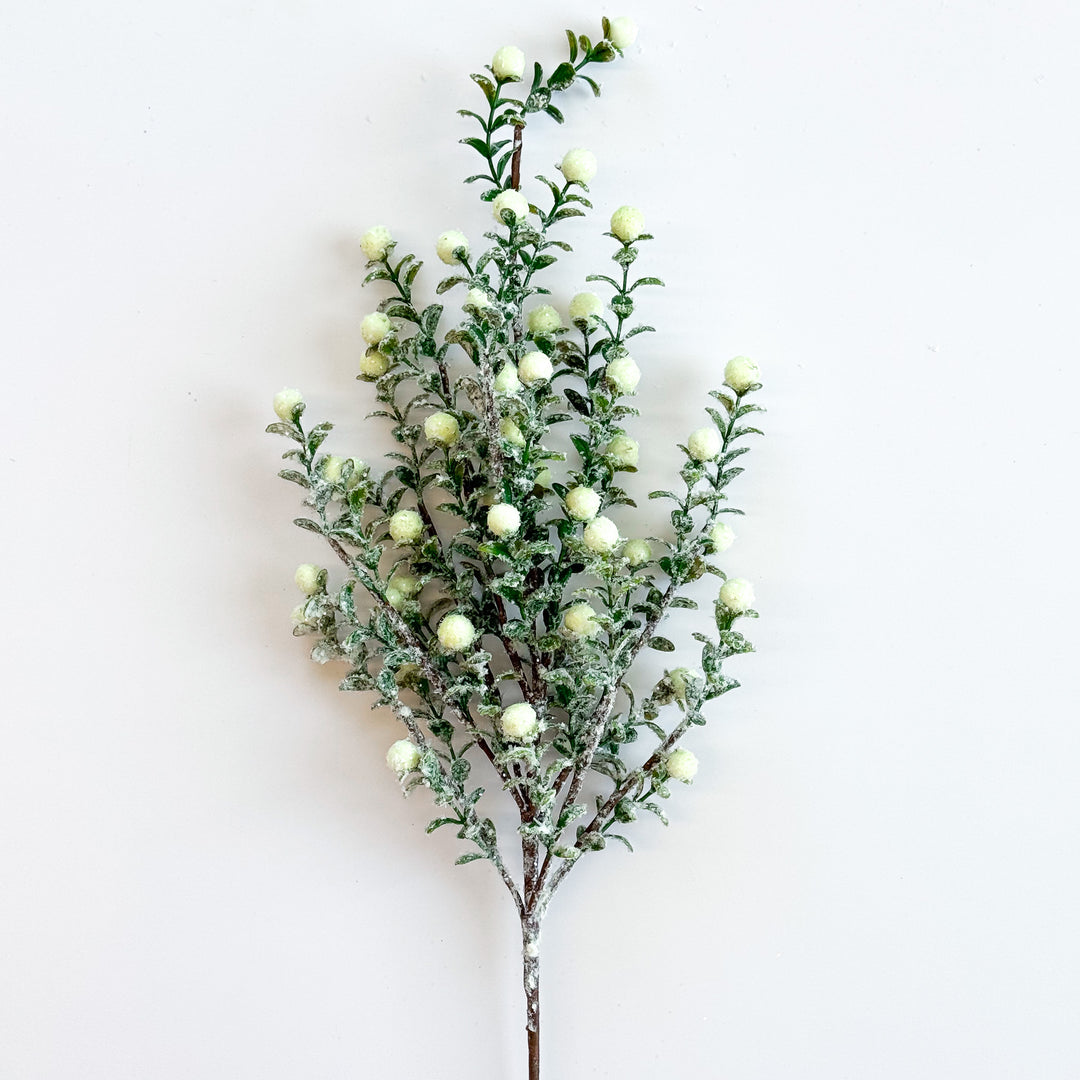 White Snowy Berry Spray