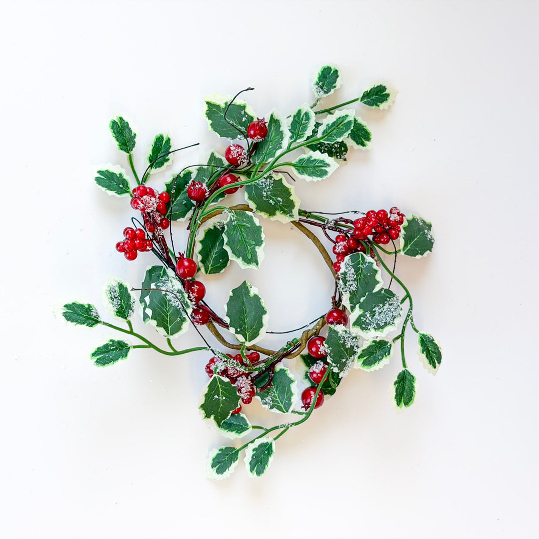 Icy Holly Berry Candle Ring