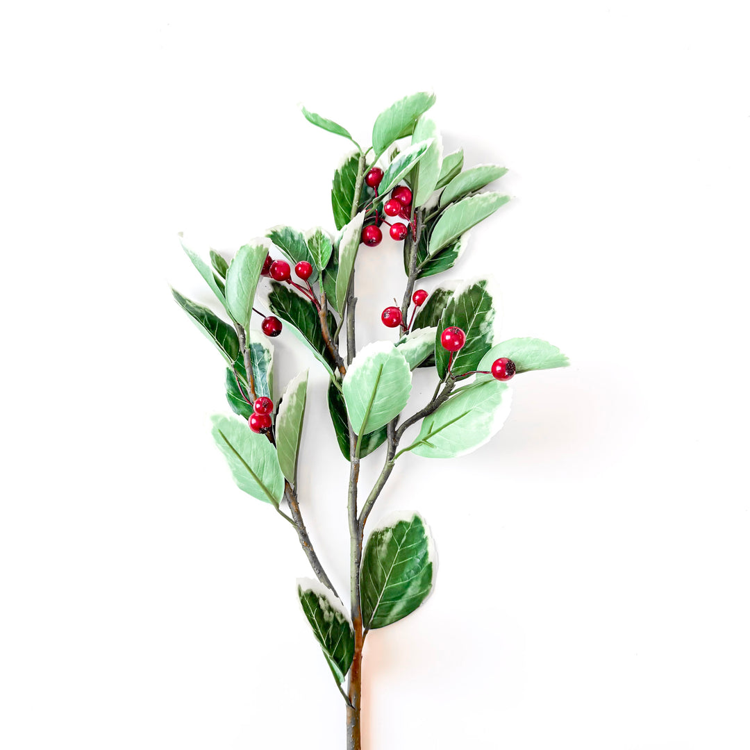 Noel Berry Leaf Spray