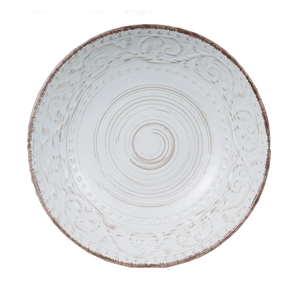 Rustic Flare White Bowl
